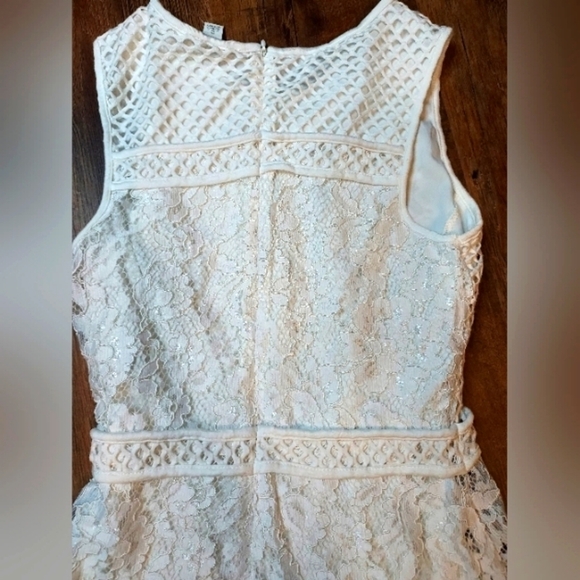Cato size 2 knit dress fish net white dress - Picture 9 of 16